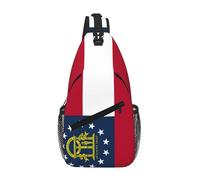 Georgia State Flag Sling Chest Bag For Men And Women Small Shoulder Bag Waterproof Mini Crossbody Daypack For Hiking