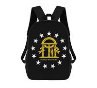 Georgia State Flag U.S.A. Funny 17" Backpack Lightweight Daypack Laptop Bag for Travel Hiking Camping