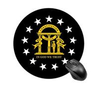 Georgia State Flag U.S.A. Funny Mouse Pad 8" Stylish Non-Slip Mousepad Mats