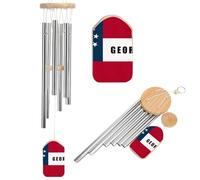Georgia State Flag U.S.A. Personalized Wind Chimes for Outside Windchimes Garden Balcony Hanging Decor