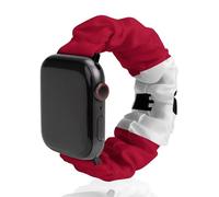 Georgia State Flag U.S.A. Universal Scrunchie Watch Band Compatible with IWatch Series 11 10 9 8 7 Strap