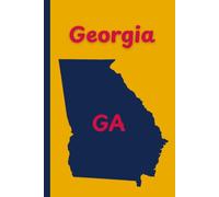 Georgia State Journal: GA, The Peach State, notebook, travel log, notepad, 6x9" inch, 110 pages, college ruled.