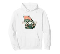 Georgia State Map Road Trip Atlanta Columbus Augusta Macon Pullover Hoodie