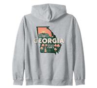 Georgia State Map Road Trip Atlanta Columbus Augusta Macon Zip Hoodie