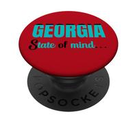 GEORGIA STATE OF MIND - LARGE BLACK & BLUE TEXT PopSockets Adhesive PopGrip