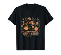 Georgia State Pride Peachy On The Inside Sweet Outside T-Shirt