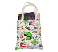 Georgia Tote Bag Empire State of the South Vacation Lover Reusable Shopping Bag GA Travel Gift for BFF Mom Dad (Georgia)