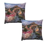 Georgia TravelThrow Pillow Covers Decorative Cushion Cases for Farmhouse 2 Pack