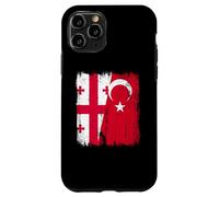 Georgia Turkey Half Flag Turkiye Georgian Turkish Heritage Case for iPhone 11 Pro