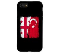Georgia Turkey Half Flag Turkiye Georgian Turkish Heritage Case for iPhone SE (2020) / 7/8