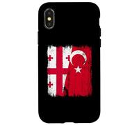 Georgia Turkey Half Flag Turkiye Georgian Turkish Heritage Case for iPhone X/XS