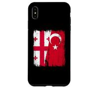 Georgia Turkey Half Flag Turkiye Georgian Turkish Heritage Case for iPhone XS Max