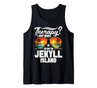 Georgia Vacation Travelling Palm Tree Therapy Jekyll Island Tank Top
