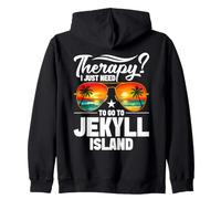 Georgia Vacation Travelling Palm Tree Therapy Jekyll Island Zip Hoodie
