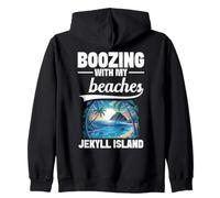 Georgia Vacay Travel Travelling Boozing Jekyll Island Zip Hoodie