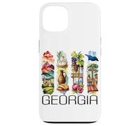 Georgia, Watercolor Landmark Souvenir, Khachapuri, Church Case for iPhone 13