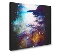 Georgian Bay in Canada Paint Splash Canvas Print | Gallery Wrapped 30mm Frame Wall Art | 14x14 inches | Ready to Hang | Modern Picture | Living Room Bedroom Lounge Office