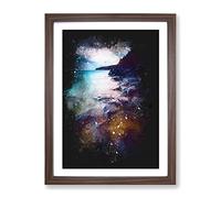 Georgian Bay In Canada Paint Splash Modern Framed Print | A2 Walnut Framed Wall Art | Ready to Hang | Modern Nature Picture | Living Room Bedroom Lounge Office
