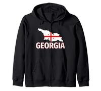Georgian Flag Men Women Kids Zip Hoodie
