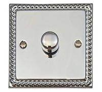 Georgian Polished Chrome LED Dimmer (1 Gang) - MC511