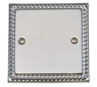 Georgian Polished Chrome Single Blank Plate - MC31