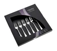 'Georgian' Stainless Steel Boxed Cutlery Set Of 6 Pastry Forks Arthur Price Silver One Size