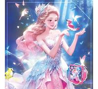 Georgie Porgy 100Pcs Princess Puzzle for Kids Fairy Glitter Jigsaw Puzzle Educational Learning Toys Birthday for Boys Girls Ages 3+ (Lina Arlo)