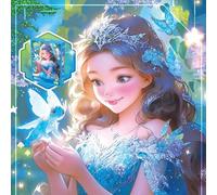 Georgie Porgy 100Pcs Princess Puzzle for Kids Fairy Glitter Jigsaw Puzzle Educational Learning Toys Birthday for Boys Girls Ages 3+ (Lorina)