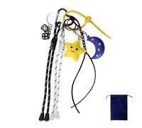 Georgie Porgy Bag Charms Keychains Handbag Accessories for Women Purse School Backpack Sports Bag Pendant Hanging Ornament Cute Keyrings Personalized Gifts for Girls (Star Moon)