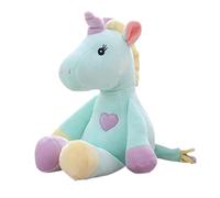 Georgie Porgy Children Plush Unicorn Velvet Cuddly Toy Animal Teddy Soft Toy Age 3+ (13'' Green)