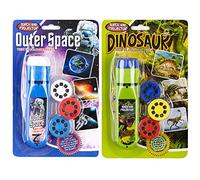 Georgie Porgy Children Projector Toys Educational Science Set Wall Ceiling Tent Torch Flashlight for Kids Gifts for Boys Girls (Outer Space + Dinosaur)