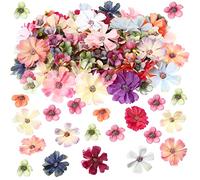 Geosar 120 Pcs Small Flowers for Crafts Mini Faux Flowers Artificial Silk Fabric Floral Arrangement Decor for DIY Wreath Bouquets Wedding Shower Home Decor(Multicolor,Classic Style)