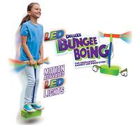 Geospace The Original Deluxe Bungee Boing! by The Squeakiest, Easiest Pogo Ever! for Kids 3 Years and Up (Green with LED)