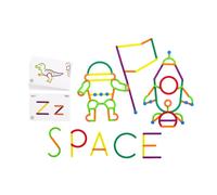 edx education 54119 GeoStix Letter Construction Set with Activity Cards