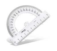 GEOtec GEOCollege Half Circle Protractor, Plastic, 100 mm, 1.5 mm, Transparent