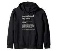 Geotechnical Engineer Job Definition Funny Engineering Zip Hoodie