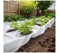 Geotextile Membrane White 1 x 10 m 100gsm Polyester Fibre Landscape Drainage Mat