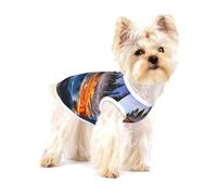 Geothermal Pool Colors Premium Dog Tshirt - Soft 100% Cotton Ropa Para Perros, Perfect for Small to Medium Dogs, Stylish and Comfortable Shirts for Dogs S