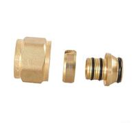 Geothermal Water Splitter for Underfloor Heating Applications Featuring Copper Construction and 1/2 inch to 20 mm Pipe Compatibility (20 connectors)