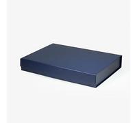 Geoto 15"x11"x2.36" Large Shallow Size Luxury Rigid Foldable Magnetic Closure Collapsible Gift Packaging Boxes(Navy Blue)