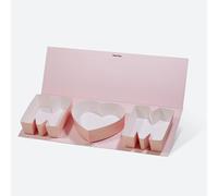 Geoto 17.3"x6"x2" Pink/Red/White Creative Mother's Day Gift Packaging Idea Fillable MOM Letter Shaped Gift Boxes (Pink, Pack of 1)
