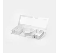 Geoto 6 Pack 17.3"x6"x2" Pink/Red/White Creative Mother's Day Gift Packaging Idea Fillable MOM Letter Shaped Gift Boxes (White with Window)