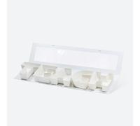 Geoto Geoto 25.7"x6"x2" Pink/Red/White/Black Creative Teachers' Day Gift Packaging Idea Fillable TEACH Letter Shaped Gift Boxes(White with Window)