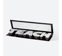 Geoto Geoto 25.7"x6"x2" Pink/Red/White/Black Creative Teachers' Day Gift Packaging Idea Fillable TEACH Letter Shaped Gift Boxes(Black with Window)
