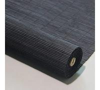 Geovne Black Retro Bamboo Roller Blind - UV Protection Roll Up Blind for Balconies & Studies (90x100cm/36x39in)