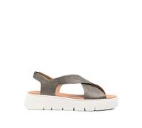 Geox 40mm D Dandra crossover slingback sandals - Brown 39-41