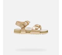 Geox J Adriel Girl I Sandal, Platinum, 29 EU