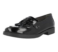Geox Agata Girl's Black Patent Loafers Comfortable Breathable School Shoes