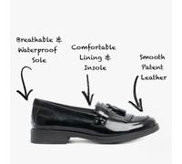 Geox Girls Jr Agata Moccasins, Black, 3 UK