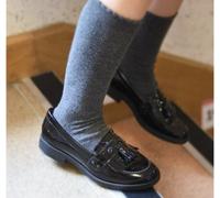 GEOX AGATA Girls Casual Slip-On School-Patent Black - UK 5 / EU 38